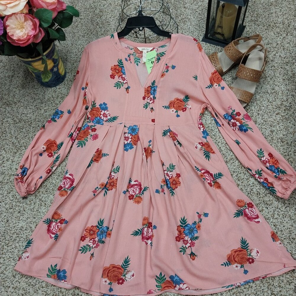 3073 Size Small Matilda Jane Tunic Dress in Pink and Blue. - Picture 1 of 7